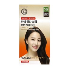 댕기머리 한방칼라크림 새치머리용, 진갈색, 2개, 2개