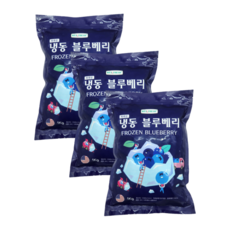 웰프레쉬 냉동 블루베리 1kg(미국산), 3개, 1kg