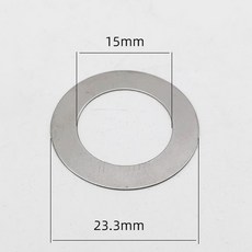 자전거 스루 액슬 와셔 알루미늄 합금 부품 M12x3 7.5mm M15x0.2 5mm 허브 플랫 원추형, M15x0.2mm, 1개
