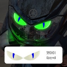 6종 디자인 통합 악마눈 야광 스티커 3D 입체 반사 포인트 장식 데칼, 1개, 캣아이 파란색