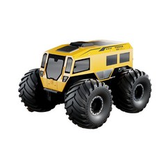 夏爾巴Sherp 水陸兩棲全地形ATV救援車 攀爬4驅模型車 越野吉普車 (潛伏者模型車參考), 閃耀黃,標配-1顆電池, 1個