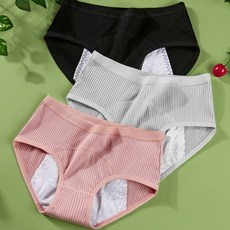 Viner棉質羅紋柔軟衛生內褲 3件組