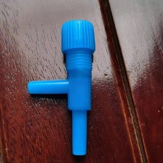 一心 水族 空氣調節閥 藍/黑色 打氣機調節閥 出氣量調節開關 魚缸空氣幫浦出氣調節 水族周邊 配件, 1個, 藍色L型調節閥