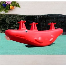 유치원 더블 시소 장난감 어린이 야외 실내 원목 플라스틱 2인용 실내시소 놀이터시소, 1개, 31.레드 럭셔리 3인용