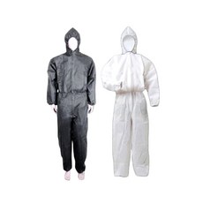 일회용작업복 원피스 방진복 회색, L, 1개, 그레이