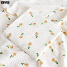DFMEI 產房包單初生嬰兒紗布浴巾新生寶寶吸水夏季雙層薄款包巾, 鬱金香