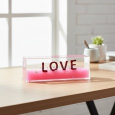 VARET LOVE LUCKY 물멍 오일 사각 워터볼 인테리어소품, 혼합