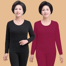 【給父母的溫暖】冬天37 自發熱德絨無痕保暖內衣女加絨大碼秋衣秋褲套裝女打底衫