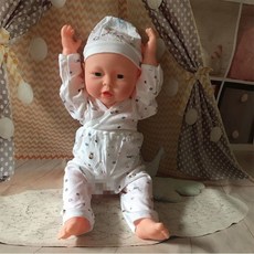 실리콘 아기 인형 교육용 신생아 모형 돌봄 연습 가정 학습용 인형, 음성 기능 없음, 52cm레이어접착식여성용가운(꽃무늬승려가운)