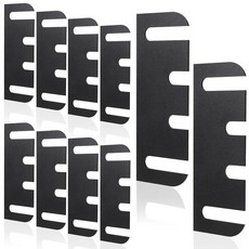 문 경첩 심 10개 10.16cm/4인치 PVC 힌지 심 조절 가능한 스페이서 문용 틈을 채우는 문 수리 키트용 정렬 (블랙), 10