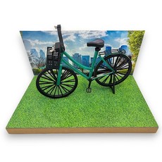 紙紮淑女腳踏車 祭祀用品, 湖水綠, 1個