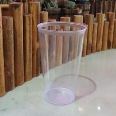 휴지통 19x29cm 투명원통 꽃통 꽃정리 95420PC 1(PC)