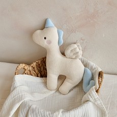 돗투돗 돗유니콘 오가닉 애착인형 출산선물, 1개, 블루