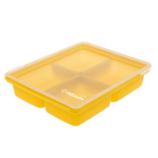 쁘띠누베 실리콘 이유식 냉동 용기 멀티 큐브 4구, MUSTARD, 3개