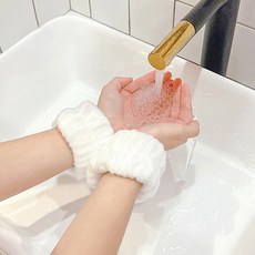 세안밴드 손목용 극세사 소매커버 2P, 블루