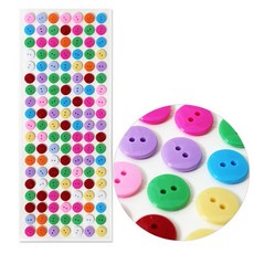 단추 비즈 스티커, 2개