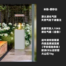 스토브 펜션 인테리어 베란다 장식 정원 야외히터 히터바, B. Miller Matte White