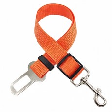 강아지안전벨트 충격방지 애견차량안전벨트 고탄력 튼튼한 강아지안전벨트시트, 오렌지, 32-62센티미터