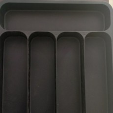 廚房抽屜刀叉餐具收納盤 香料收納盒 筷子置物托盤 餐具整理防塵分格, 黑色, 1個