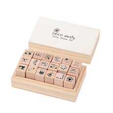 보스케 감성 다꾸용 우드스탬프 박스세트, 데코디자인, 1박스