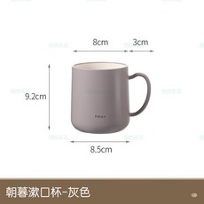 FaSoLa 朝暮漱口杯 雙層加厚簡約洗漱杯 灰色 350ml, 1個