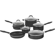 쿠진아트 넌-스틱 냄비프라이팬 6종 세트, 소스팬 0.9L + 소스팬 1.9L + 소스팬 2.8L + 사우테 팬 2.8L + 소스팟 5.7L + 스킬렛 25.4cm, Black, 1개