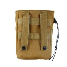 戶外 登山 野營 多功能軍迷包 附件戰術腰包 附件用品包 Molle小回收袋, 卡其色
