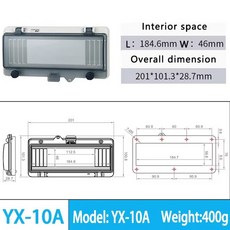 IP67 창 스위치 투명 커버 방수 후드 배포 상자 보호 DS-9Q 회로 차단기, 10WAY
