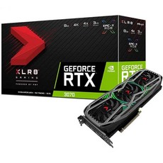 PNY 지포스 RTX 3070 8GB XLR8 게이밍 레벨 업 에픽X RGB 트리플 팬 그래픽 카드, Revel, Revel