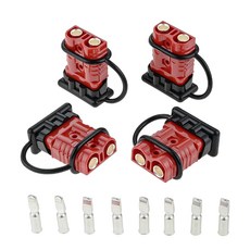 Mtsooning 175A 와이어 하네스 플러그 키트 24 게이지 케이블용 빨간색 커넥터 4팩 12V36V 배터리 퀵 커넥트 ATV 윈치용 분리 세트로 모터를 더 많이 들어
