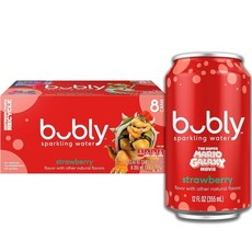 bubly 버블리 블랙베리 스파클링 워터 미국 직배송 355ml 8개, 딸기