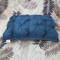 압축 구름솜 호텔 모텔 편안한배게 화이트 리조트 배게, 블루 1200g 2개입 높은 베개