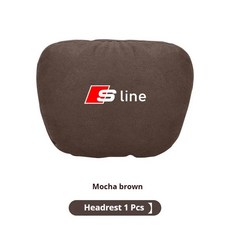 핫 라인 스웨이드 자동차 헤드레스트 목 시트 요추 쿠션 소프트 넥, 색상 이름: 6. Brown Headrest