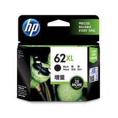 HP 62XL 黑色墨水匣 增量 最多可列印 3 倍頁數, Black, 1個
