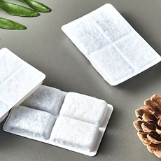 스퀘어 펫 정수기 리필 필터 4개입 사각형 애완 용 수분 급 수기 교체 여과기 캣터커, 본상품