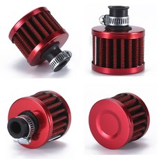 [호환제품] 오토바이용 12mm 미니 에어 필터 고유량 냉기 흡입 크랭크케이스 통풍구 커버 4개, 01 4PcsRED, 02 25mm Bore