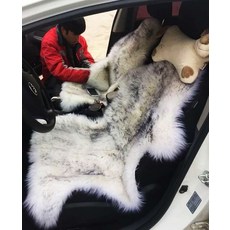 시트커버 겨울용 자동차 시트 양가죽, 1개, A_전체 화이트 털 끝 스타일