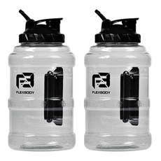 플렉스바디 대용량 물통 쉐이커 보틀, 투명, 2.5L, 2개