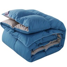구스이불 프리미엄 사계절 호텔침구 순면 오리털이불 거위털 침구 겨울용 겨울 패딩이불, 3. 코너벨벳 이불(블루) 따뜻