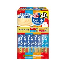 챠오츄르 고양이 유산균 버라이어티 간식 40p 박스타입 SC-237, 혼합맛(참치/가다랑어/닭가슴살/참치 앤 해산물믹스)), 560g, 1개