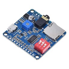 MP3 음악 플레이어 음성 재생 앰프 5W SD/TF 카드 통합 UART I/O 트리거를위한 ​​DY-SV5W 음성 재생 모듈, 푸른, 파란색