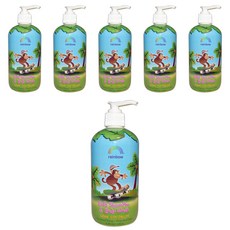 레인보우리서치 키즈 샴푸 & 바디 워시 올인원클렌저 고인' 코코넛, 360ml, 6개