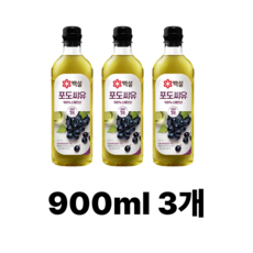 백설 포도씨유, 3개, 900ml