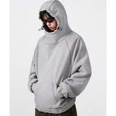 디미트리블랙 VTG 워싱 바라클라바 후드 티셔츠_멜란지 365109