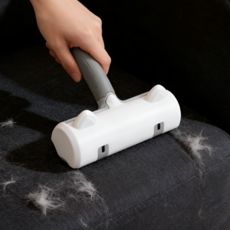 바루본 고양이털 강아지 개 털 제거 청소기 흡입기 포집기 반영구 돌돌이 브러쉬, 1개, 화이트