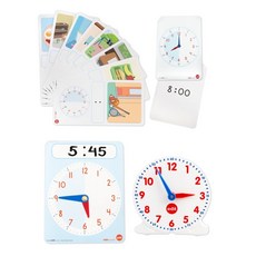 하루일과 시간표현 시분같이도는 시계모형세트 창의성UP 학습용품 두뇌개발 홈스쿨링, 1개