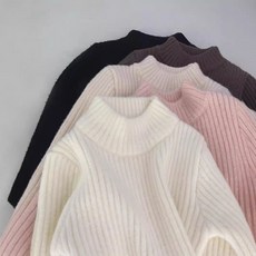 2025秋冬季新款加厚女童加絨毛衣兒童一體絨半高領針織衫打底衫