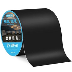 STIKBOND 10.2cm x 15.2m4인치 x 50피트 1팩 블랙 RV 실란트 테이프 벽 가전제품 차량 수리 및 내후성을 위한 방수 상업용 지붕 테이프 412893, 6'' x 50FT Black