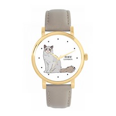 Toff London 토프 런던 TLWS-83740 레이디스 래그돌 고양이 시계 643598