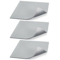 163426 Pushglossy 실리콘 열 프레스 커버 패드 3개 0.3cm X 38.1cm 38.1cm(0.1 x 15 15인치) 폼 매트 액세서리 양면 모자 HTV 트랜스퍼, 회색